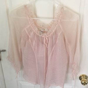 Diane von Furstenberg blouse with silk camisole